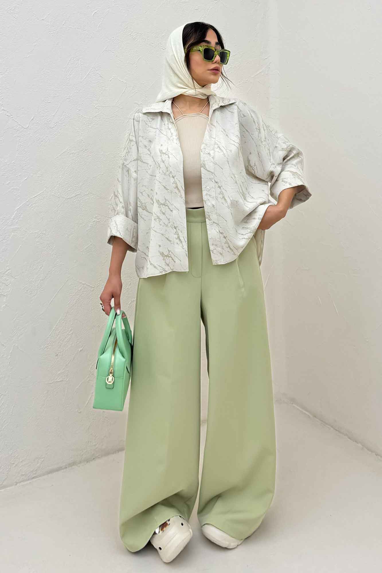 شومیز پرینتی آستین پاکتی پشت پیله کد4 