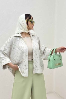 شومیز پرینتی آستین پاکتی پشت پیله کد4 