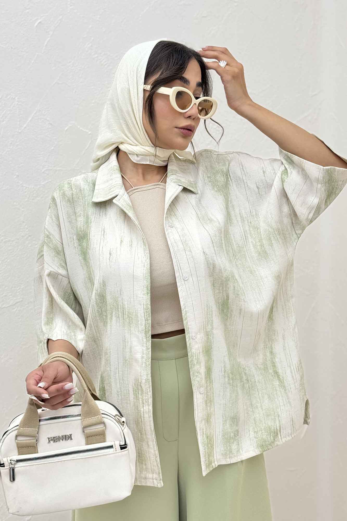 شومیز آستین کوتاه پرینتی کد 2