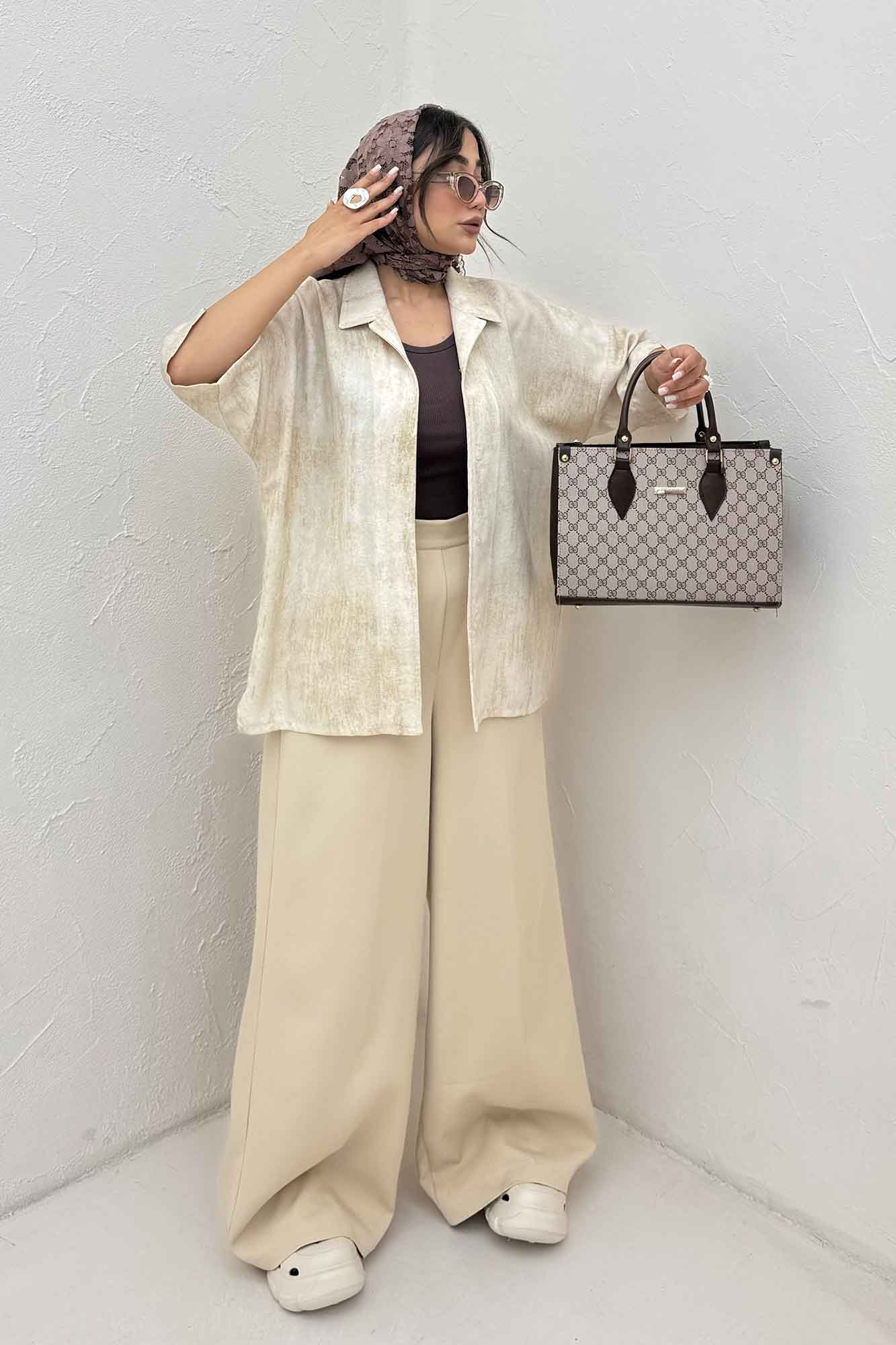 شومیز آستین کوتاه پرینتی کد 1