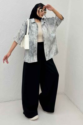 شومیز آستین کوتاه پرینتی کد 1