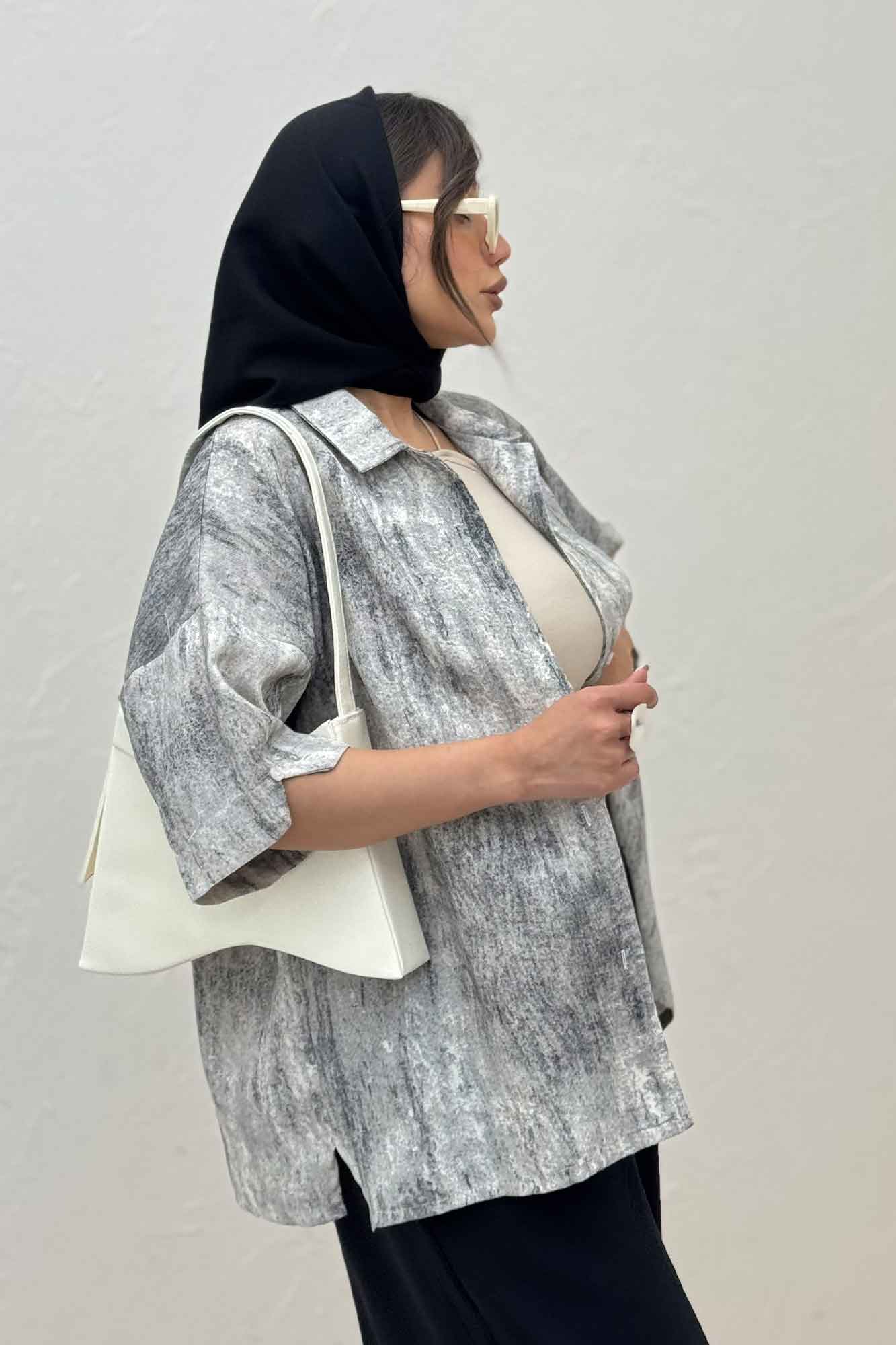 شومیز آستین کوتاه پرینتی کد 1