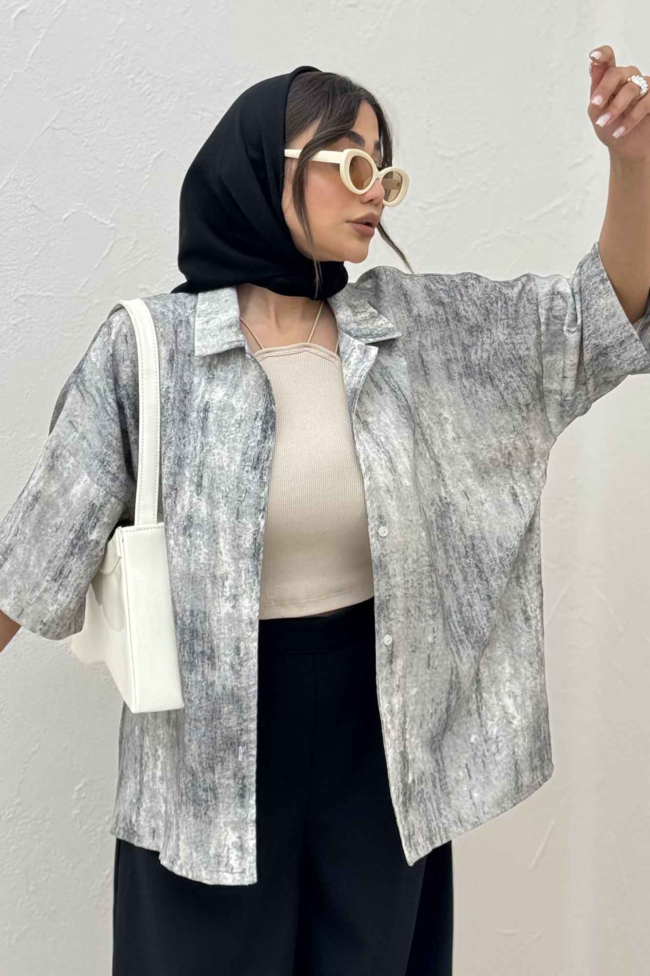 شومیز آستین کوتاه پرینتی کد 1