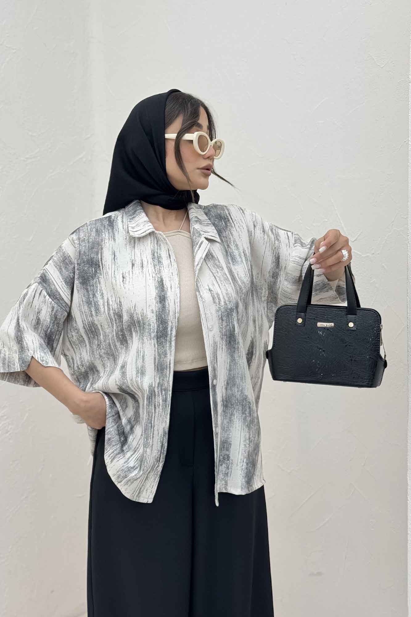 شومیز آستین کوتاه پرینتی کد 2