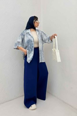 شومیز آستین کوتاه پرینتی کد 1