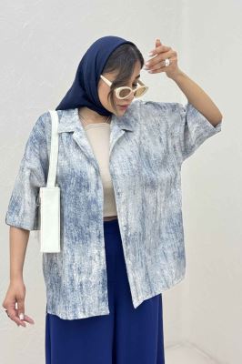 شومیز آستین کوتاه پرینتی کد 1