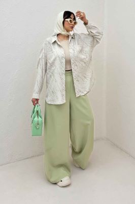 مانتو دو جیب پرینتی بغل هلال کد 4