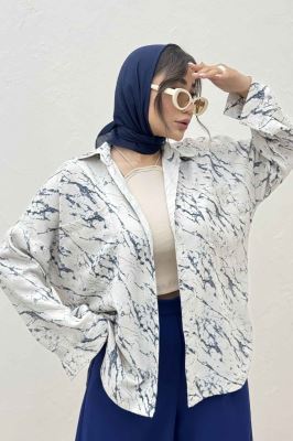 مانتو دو جیب پرینتی بغل هلال کد 4