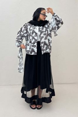 شومیز مانتویی لینن اسلپ مچ پیچ کد 1