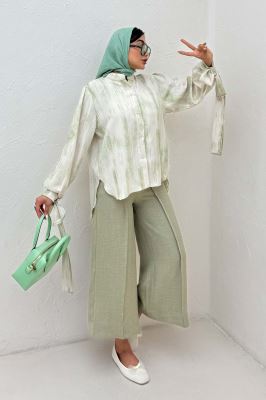 شومیز پرینتی یقه سه سانت مچ پیچ کد2