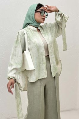 شومیز پرینتی یقه سه سانت مچ پیچ کد1