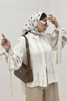 شومیز پرینتی یقه سه سانت مچ پیچ کد2