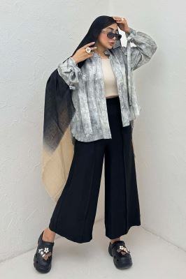 شومیز پرینتی یقه سه سانت مچ پیچ کد1