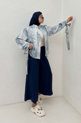 شومیز پرینتی یقه سه سانت مچ پیچ کد1