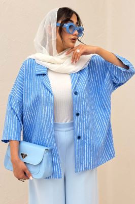 مانتو یقه شکاری راه راه زارا