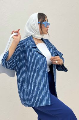 مانتو یقه شکاری راه راه زارا