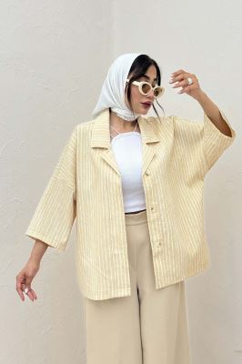 مانتو یقه شکاری راه راه زارا