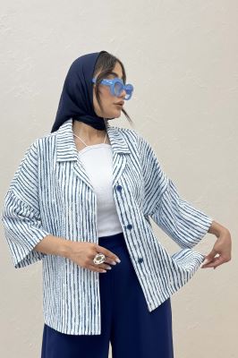 مانتو یقه شکاری راه راه زارا