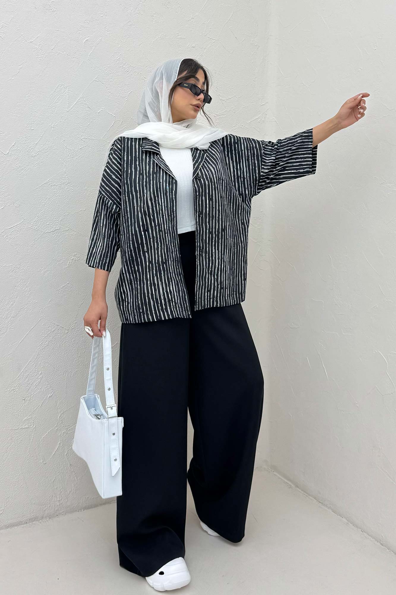 مانتو یقه شکاری راه راه زارا