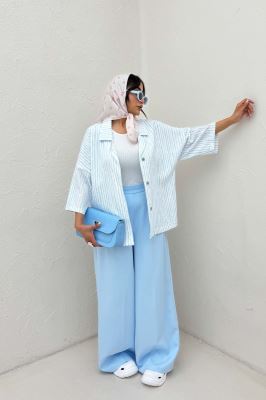 مانتو یقه شکاری راه راه زارا