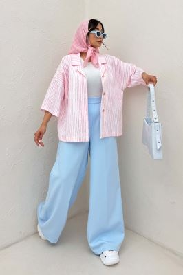 مانتو یقه شکاری راه راه زارا