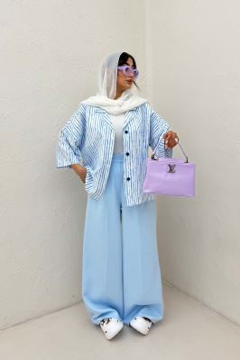 مانتو یقه شکاری راه راه زارا