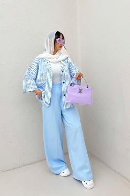 مانتو یقه شکاری راه راه زارا