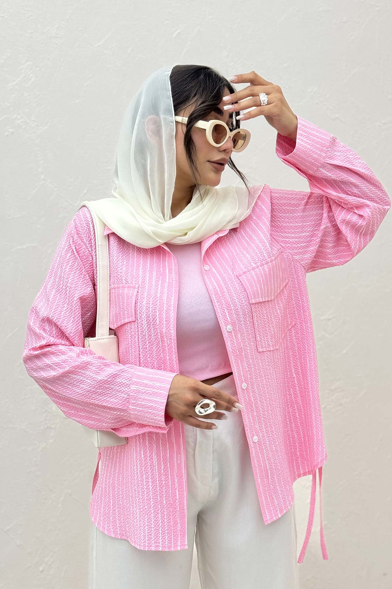 مانتو دو جیب پاکتی راه راه زارا بغل بند