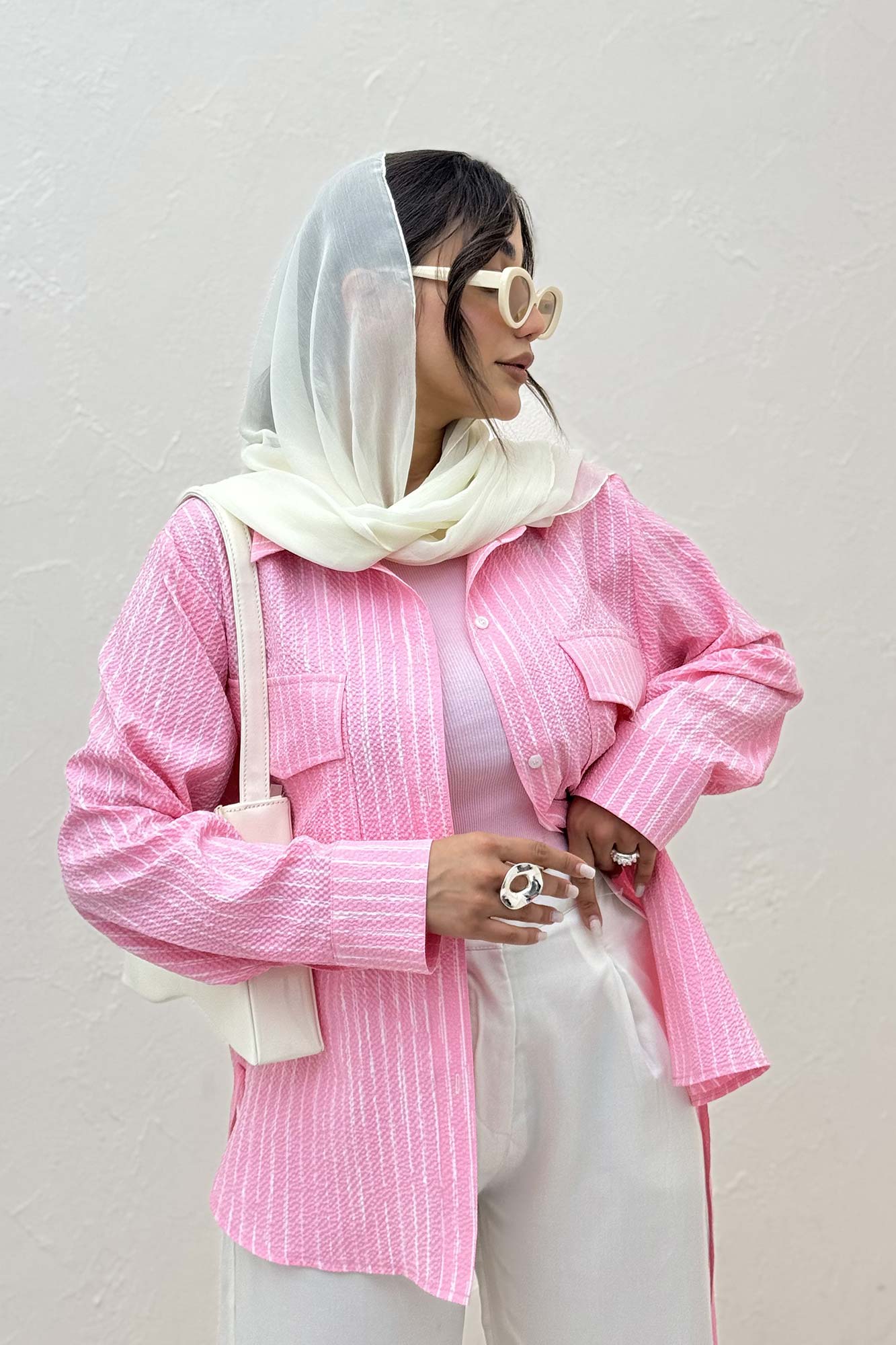 مانتو دو جیب پاکتی راه راه زارا بغل بند