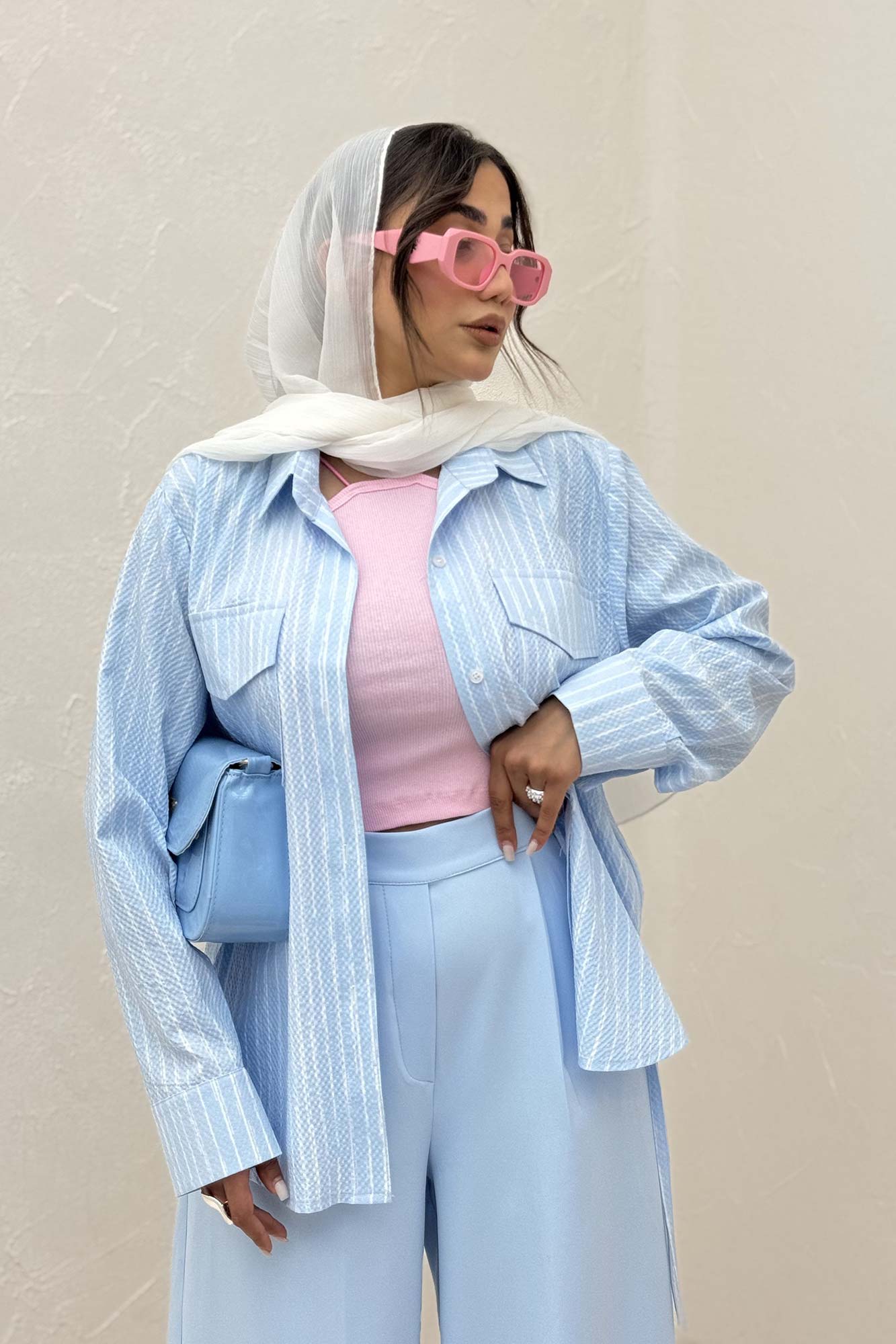 مانتو دو جیب پاکتی راه راه زارا بغل بند