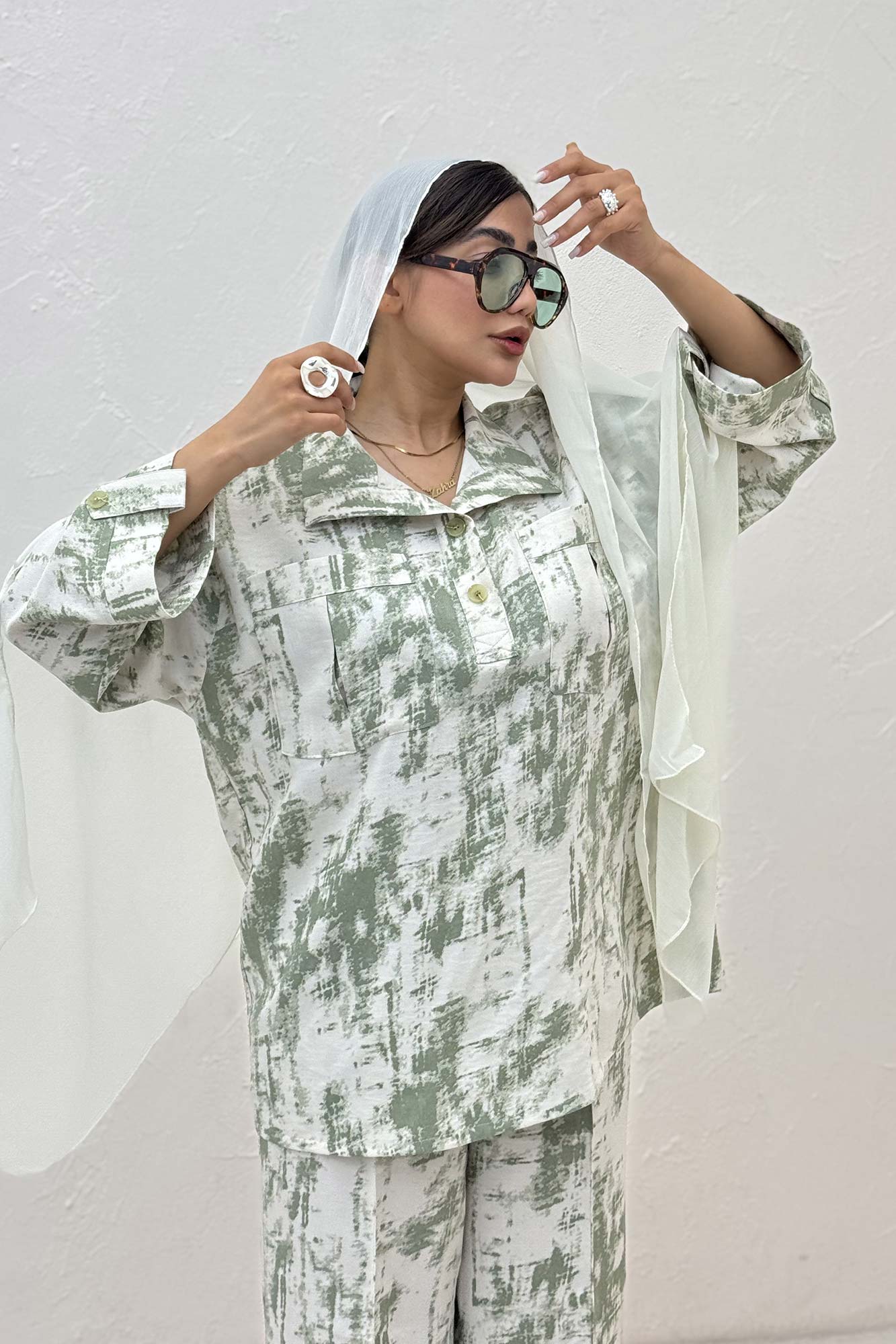 ست شومیز و شلوار پرینتی زافیرا کد 3