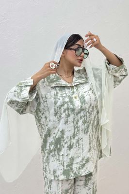 ست شومیز و شلوار پرینتی زافیرا کد 3