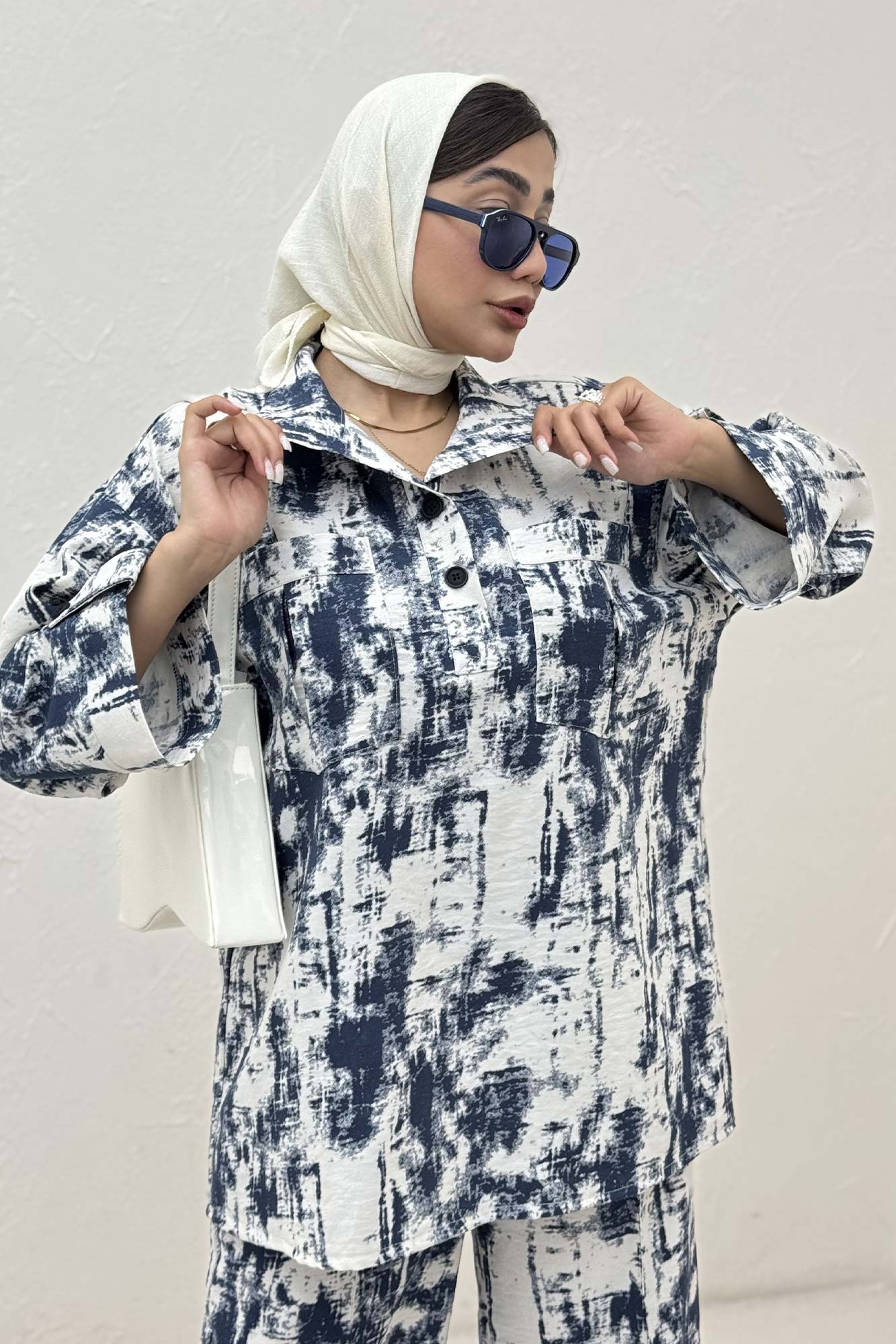 ست شومیز و شلوار پرینتی زافیرا کد 3