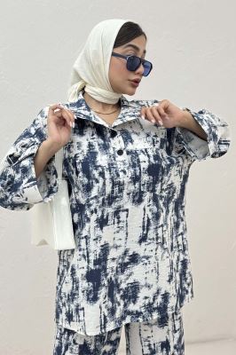 ست شومیز و شلوار پرینتی زافیرا کد 3