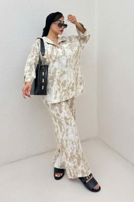 ست شومیز و شلوار پرینتی زافیرا کد 3