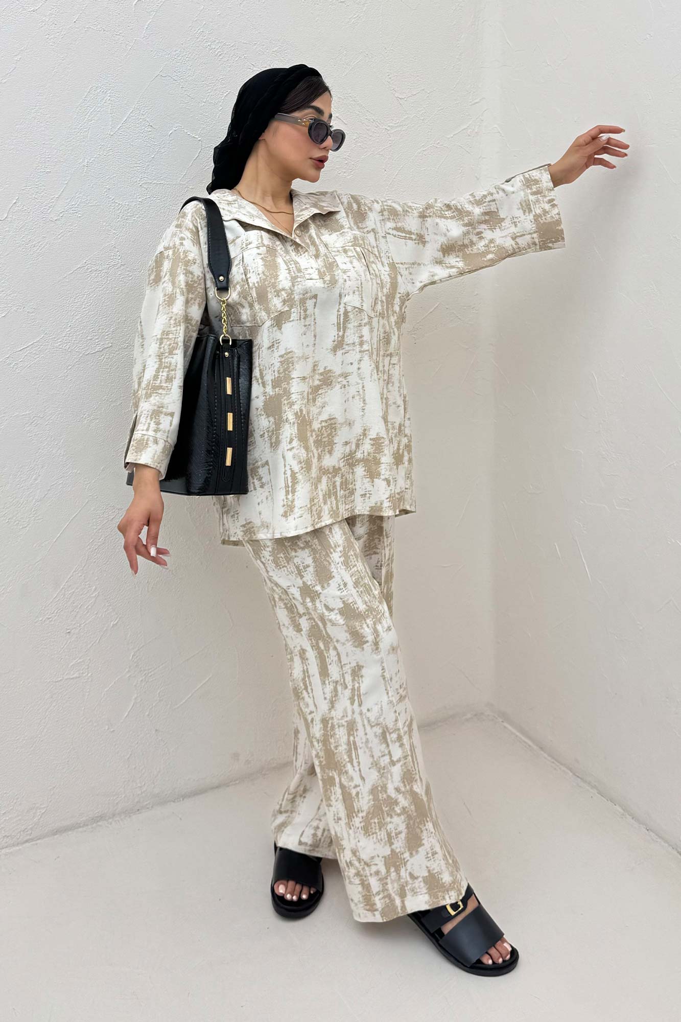 ست شومیز و شلوار پرینتی زافیرا کد 3