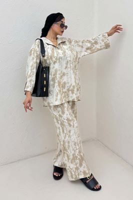 ست شومیز و شلوار پرینتی زافیرا کد 3