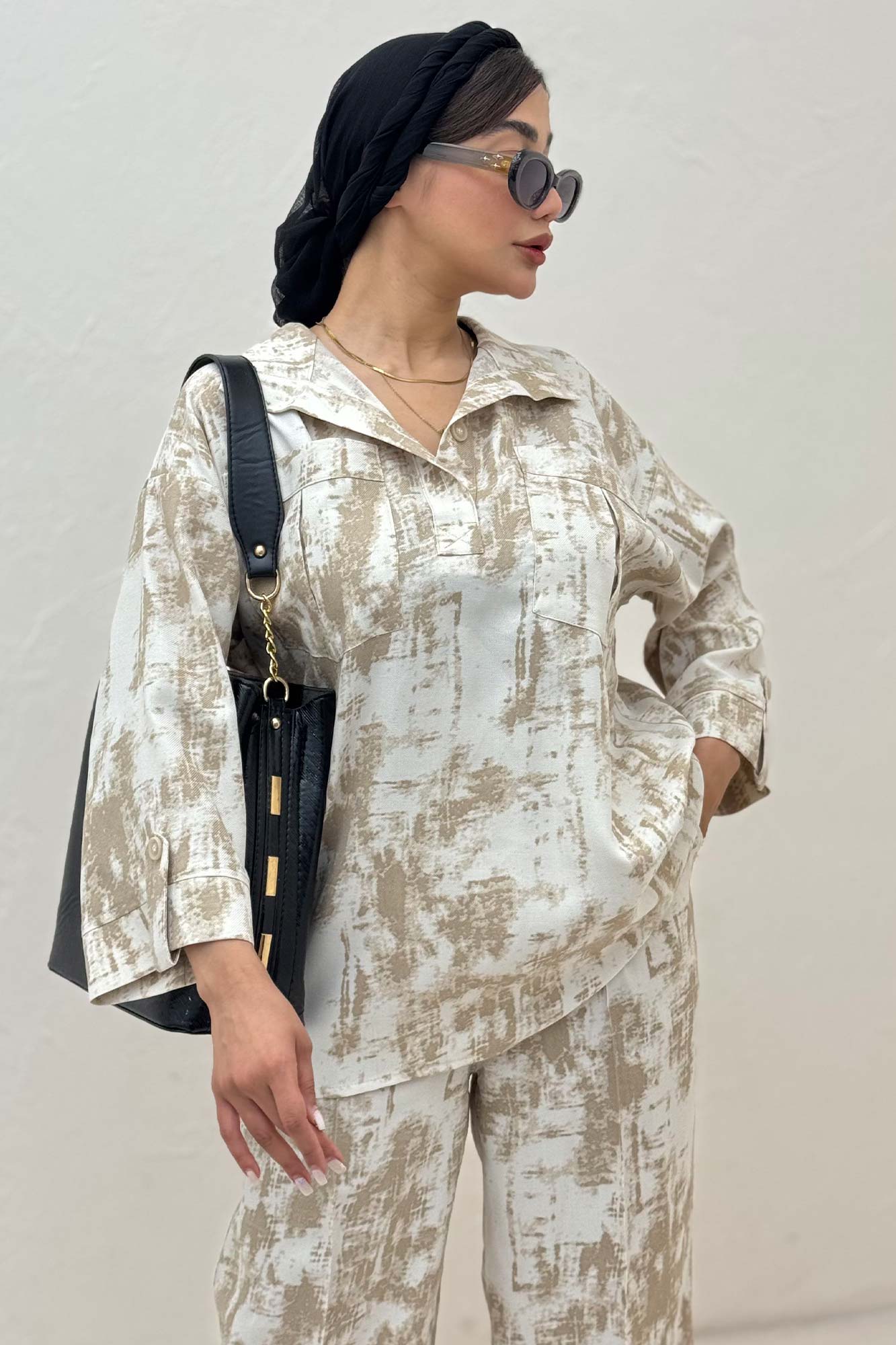 ست شومیز و شلوار پرینتی زافیرا کد 3