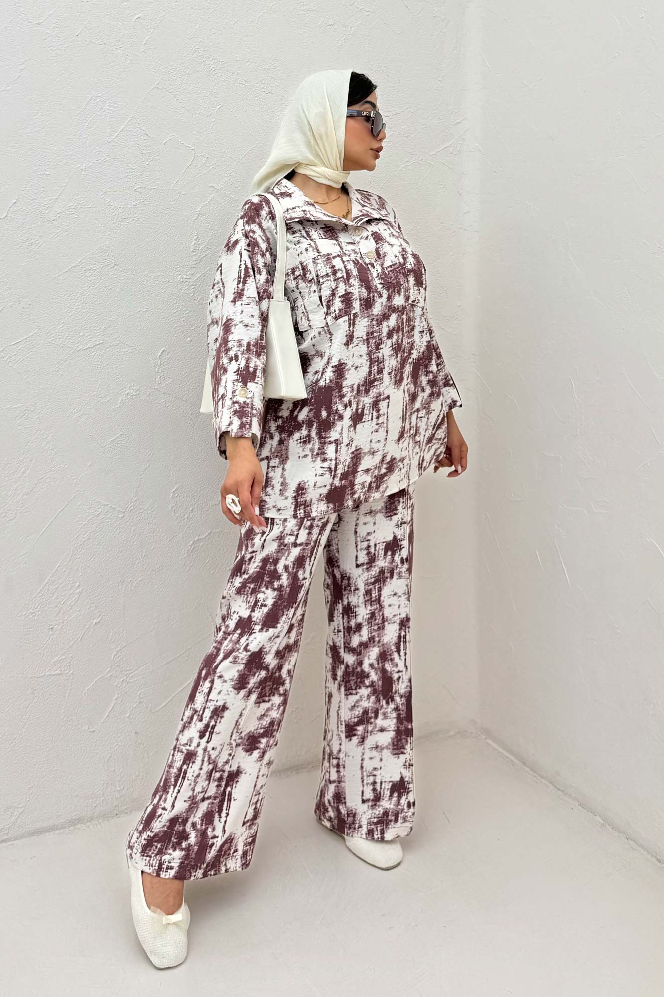 ست شومیز و شلوار پرینتی زافیرا کد 3