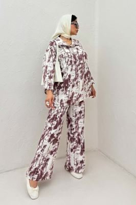 ست شومیز و شلوار پرینتی زافیرا کد 3