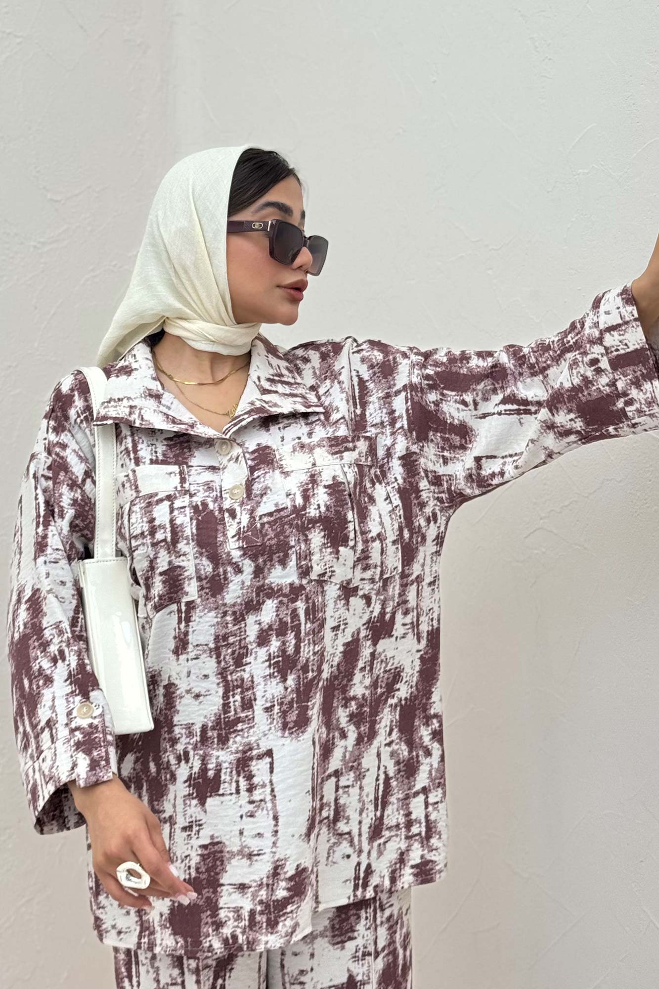 ست شومیز و شلوار پرینتی زافیرا کد 3