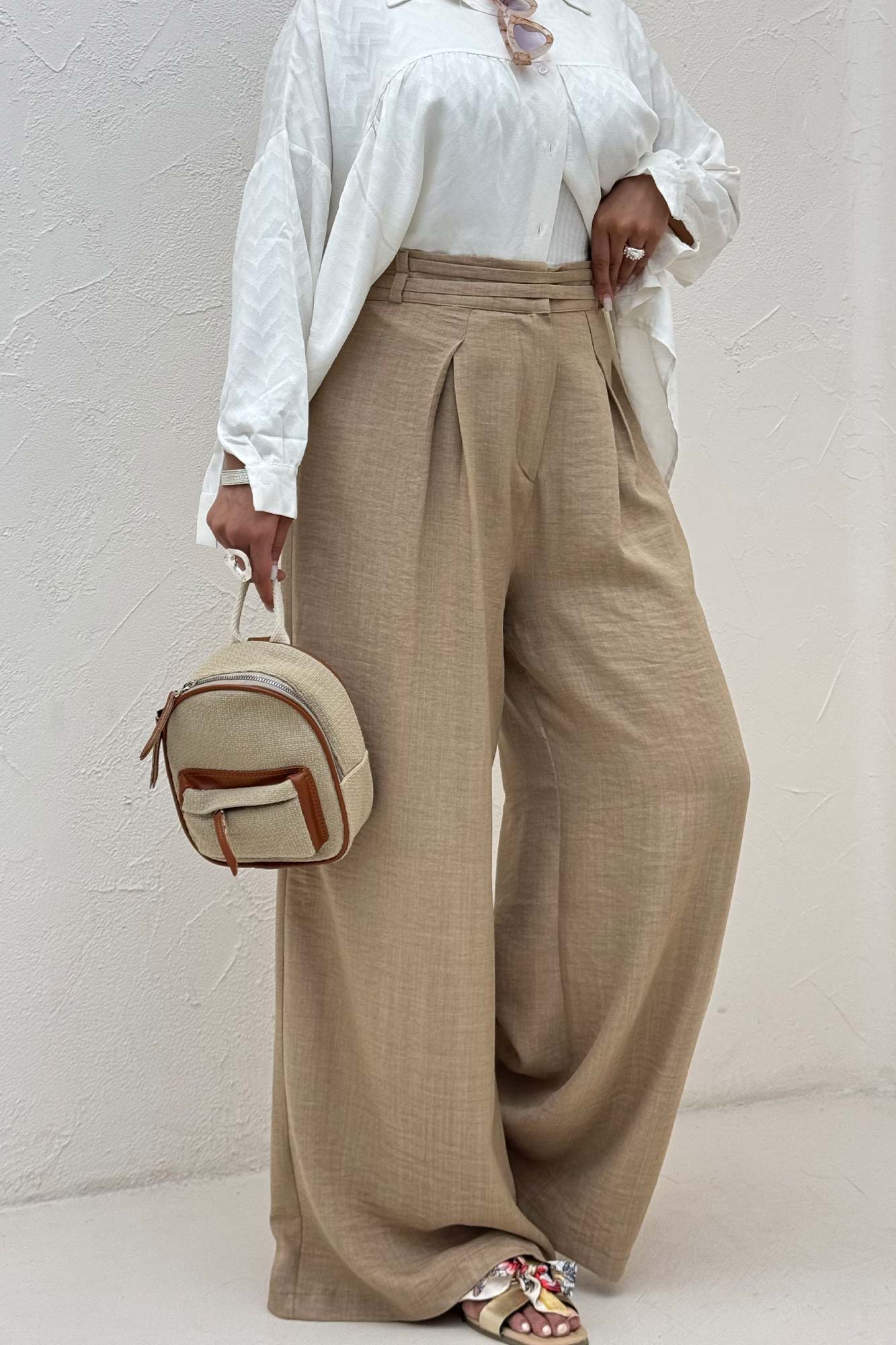 شلوار شانتون کمردو بندی