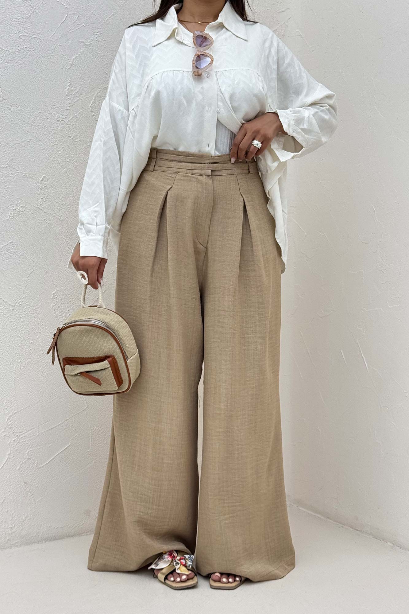 شلوار شانتون کمردو بندی