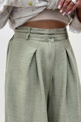 شلوار شانتون کمردو بندی