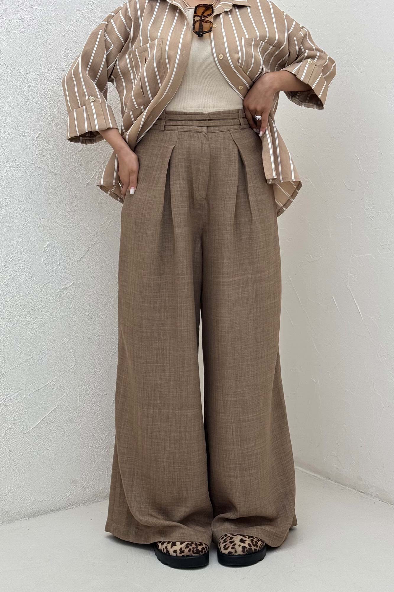 شلوار شانتون کمردو بندی