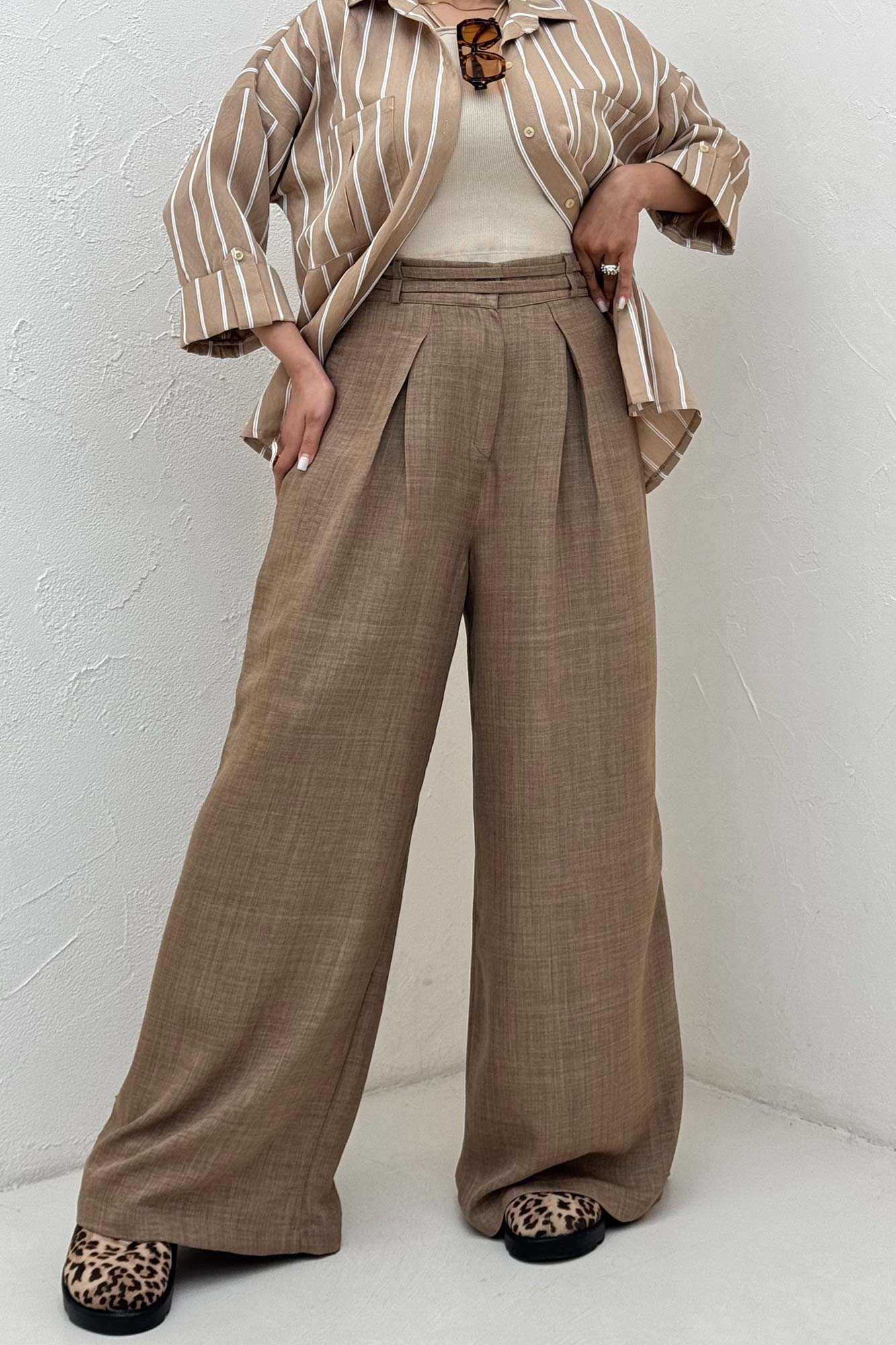 شلوار شانتون کمردو بندی