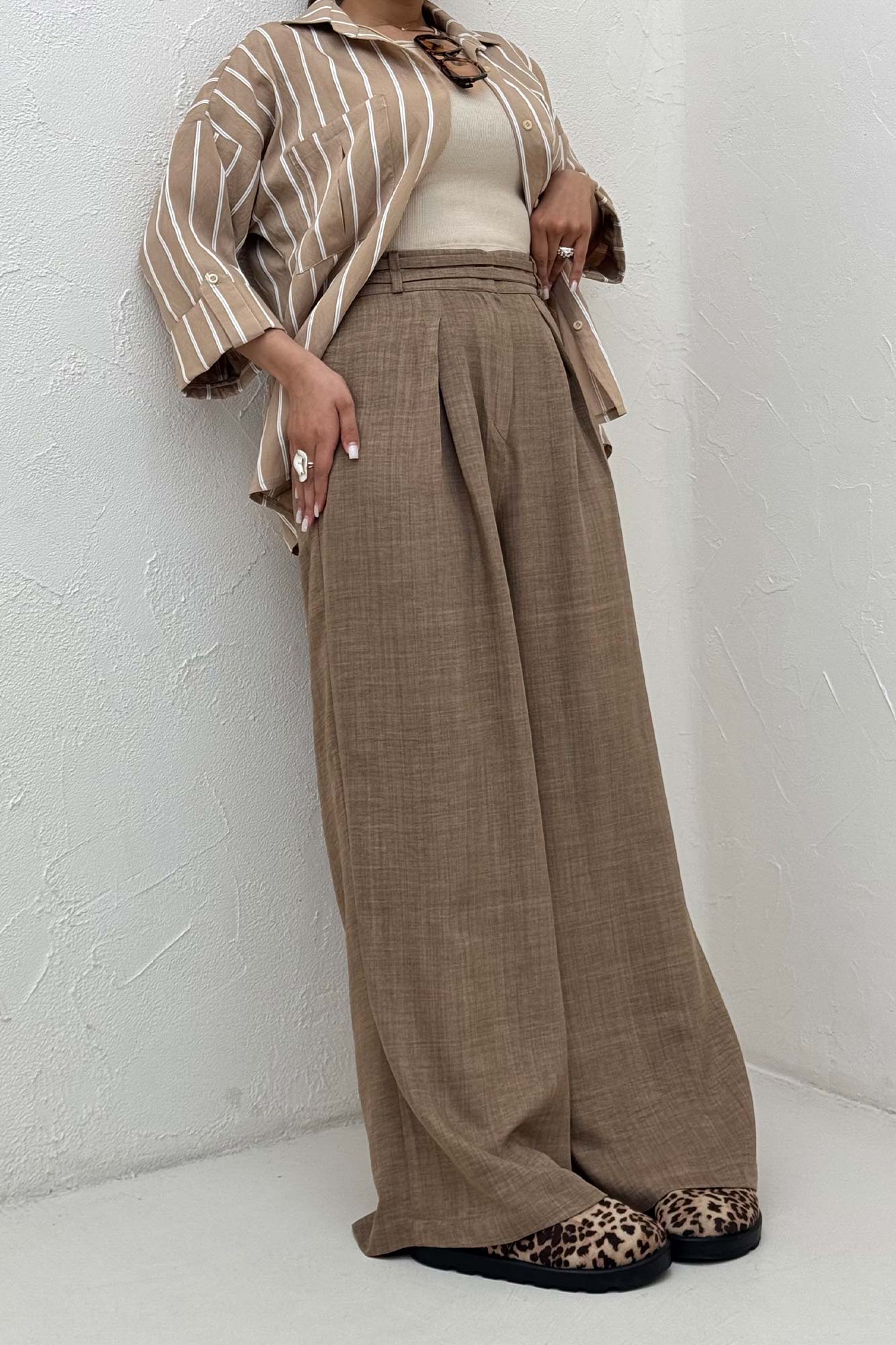 شلوار شانتون کمردو بندی