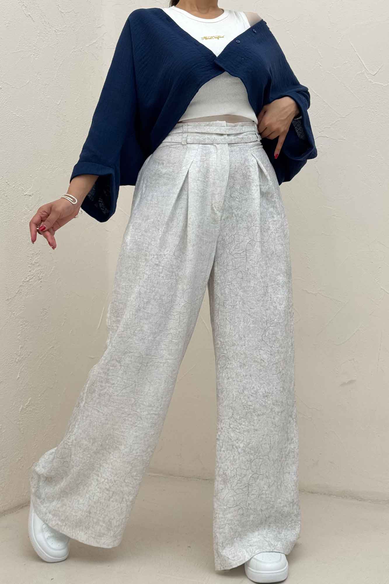 شلوار شانتون سرامیکی کمردو بندی