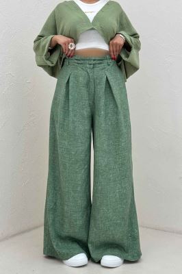 شلوار شانتون سرامیکی کمردو بندی