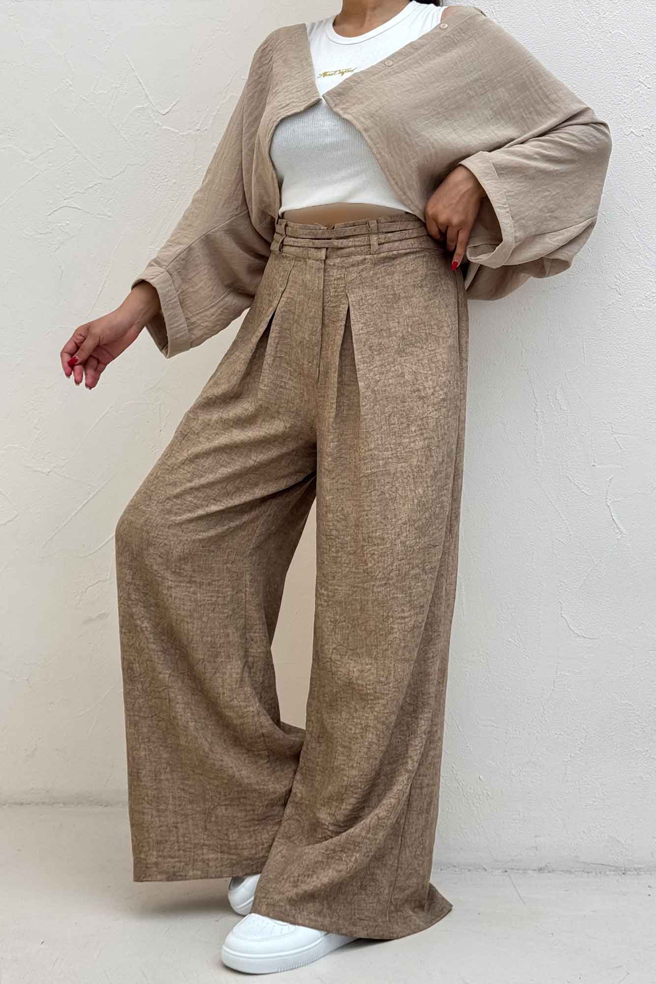 شلوار شانتون سرامیکی کمردو بندی